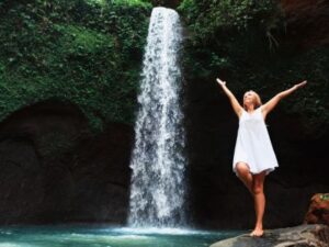 Photography waterfall ubud bali