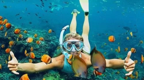 Snorkeling at the beaches near Ubud