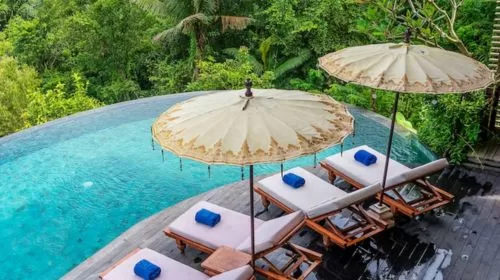 Swimming at the beaches near Ubud